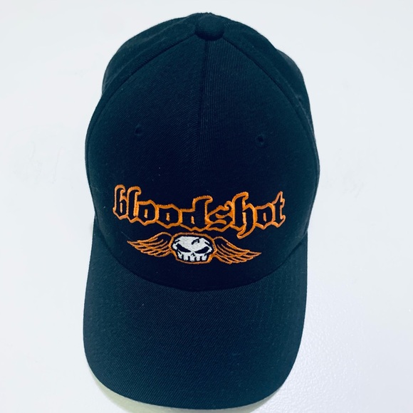 Other - No Fear Bloodshot Baseball
Hat Cap L XL Flex Fit Black Orange Skull Fitted